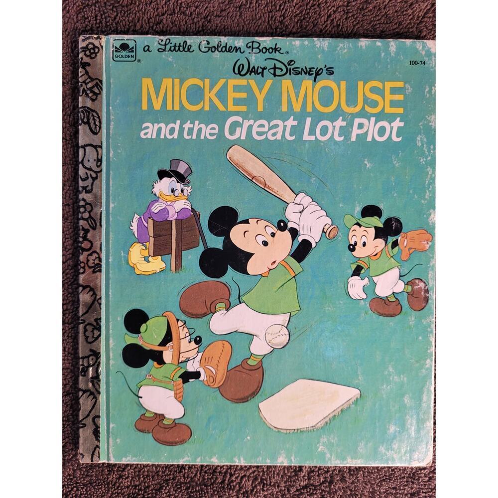 Mickey Mouse and the Great Lot Plot Children's‎ Book Vintage 1974